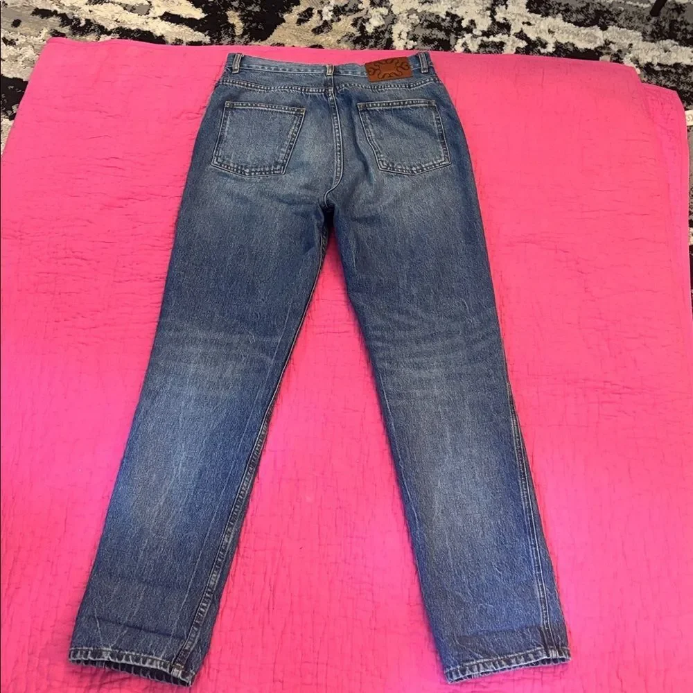 Sandro Women's Blue Straight Jeans, US4 - Picture 5 of 8